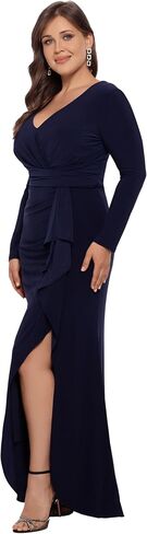 Betsy & Adam Women's Size Long Sleeve Stretchy Formal Dress (Available in Plus) in Kuwait