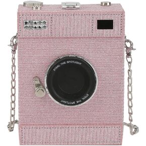KUANG! Camera Shaped Shoulder Bag PU Leather Crossbody Bag Vintage Novelty Handbag Purse