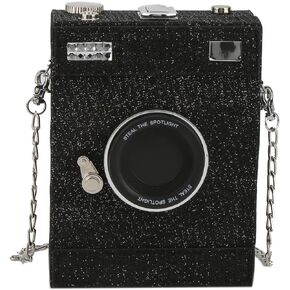 KUANG! Camera Shaped Shoulder Bag PU Leather Crossbody Bag Vintage Novelty Handbag Purse
