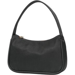 Women's Shoulder Bag Purse Black Nylon Waterproof Shoulder Handbag Lightweight & Stylish