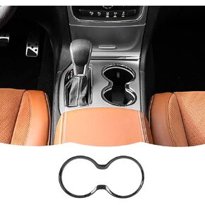Carbon Fiber Cup Holder Trim Cover Frame Decorative Interior Accessories for Jeep Grand Cherokee 2011-2021