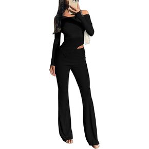 ECHOINE Mesh Sheer 2 Piece Outfits for Women Sexy Summer Sleeveless Going Out Tops Bodycon Pants Suit Set Y2k Streetwear