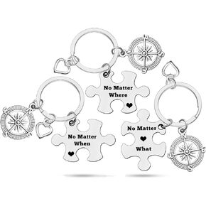 Best Friend Keychain for Sister Long Distance Friendship Gifts for Women Friend Bestie Best Friends Keychain Set of 3 Graduation Gifts for Friends Teens Christmas Birthday Gift Friendship Keychain