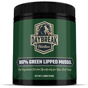 Pure Green Lipped Mussel Powder for Dogs and Cats - 100% New Zealand Green Lipped Mussels - Anti Inflammatory Supplement & Vitamins to Help Your Pet Deal with Arthritis, Joint Pain Relief - 75 Grams