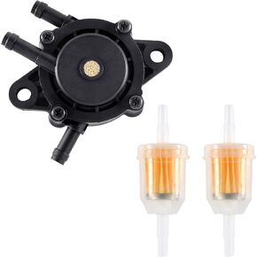 Vacuum Fuel Pump24 393 04-S/ 24 393 16-S for 17HP-25 HP Lawn Mower Tractor, with 2pcs Fuel Filter Strainers Compatible with 808656 491922 691034 692313 807429 lawn tractor PB20H42YT and so on