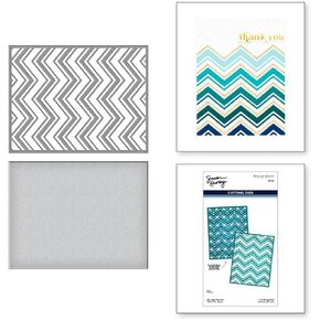 Spellbinders Zig Zag Chevron by Simon Hurley Etched Dies, Metal