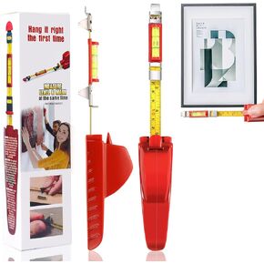 Picture Hanging Tool, All-in-One Hang It Perfect Picture Hanging Tool with Level, Portable Picture Leveling and Hanging Tool, Father's Day Gifts for Hang Pictures, Mirrors, TVs, and Shelves