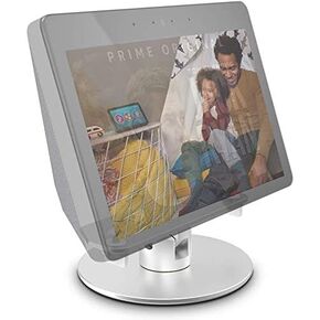 Echo Show Stand Aluminum Stand Easy to Install for Amazon Echo Show 2nd Gen Speaker Accessories Horizontal 360 Rotation Longitudinal Angle Change Base White