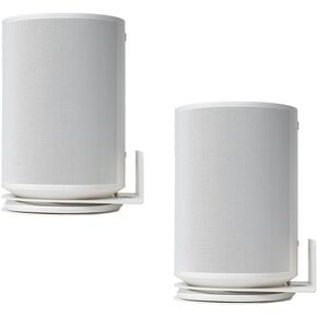shinar Metal Wall Mount Compatible with Sonos Era 100, Bracket Accessory Stand Compatible with Sonos Era 100 Integrated Cable Management Max. 12 kg White (2-Pack, White)