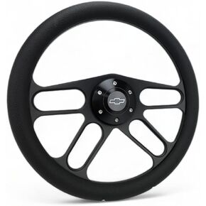 Billet Muscle Steering Wheel Compatible with Chevy Gm 69-94 Set W/Chevy Engraved Horn GMC TRUCK CAR