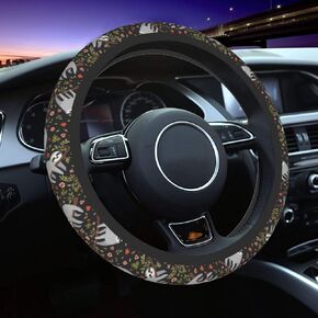 Cow Print Universal 15 Inch Steering Wheel Covers Non Slip Neoprene Car Wrap Cover for Adults