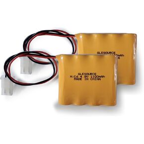 GLESOURCE (4 عبوات 4.8 فولت 1100 مللي أمبير AA NI-CD حزمة بطارية متوافقة مع Lithonia ELB-4865N، ELB4865N، 277ELNF، LESB1R؛ NIC0546، CUSTOM-123، OSA43AA ضوء الطوارئ in Kuwait