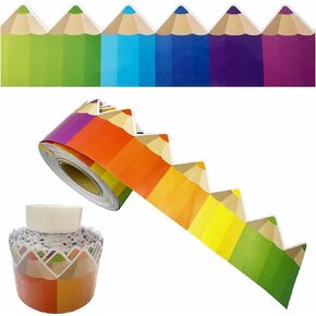 65 Feet Checkered Bulletin Board Borders, Bright Scalloped Trim for Classroom Decor, Office, School Decorations (Checkered-6) in Saudi Arabia