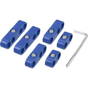 X AUTOHAUX 1 Set 7mm-8mm Car Engine Spark Plug Wire Separator Looms Divider Organizer Clamp Plastic Red