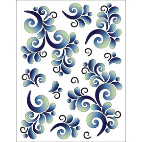 Urban Elementz Tattoo Elementz Decal Wave Ocean (Printed On Clear)