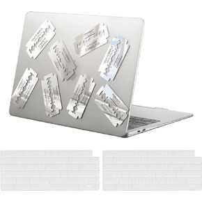Compatible with MacBook Air 13 Inch Phone Case 2022, 2021, 2020, 2019, 2018 M1 A2337, A2179, A1932, Shockproof Tablet Cover and Keyboard Case, Flashing, Shining，Black Sparkling Marble
