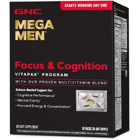 GNC Mega Men Focus & Cognition Vitapak Program (30 Servings)