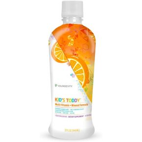 Youngevity Kid's Toddy™ - Mega Multivitamin for Kids & Children Age 2+ - 14 Vitamins, 10 Minerals, Phytonutrient Blend - Highly Absorbable - Great Tasting Orange (32 Fl Oz)