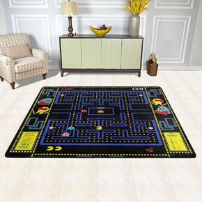 Classic Arcade Games Rug Retro 90s Arcade Theater Style Popular Game Room Area Rug for Living Room Playroom Home Decor Carpet Modern Fun Rug 5x7 Ft