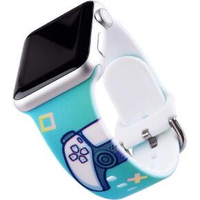 Game Controller Design Compatible with Apple Watch Band 38mm 40mm 41mm 42mm 44mm 45mm 49mm, Game PS5 Strap with Soft Band for Kids iWatch SE Series 9/8/7/6/5/4/3/2/1