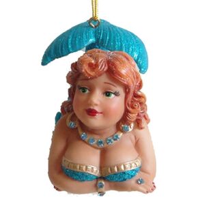 December Diamonds Luscious Lucy Mermaid Laying Down Christmas Ornament 5590779