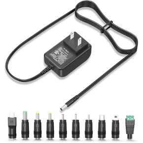 UL Listed 5V 2A 1A Power Supply 10W Power Cord Multi Tips Adaptor Replacement Wall Switching AC Adapter Regulated 5.0V 2.0A 1.0A 0.5A DC Charger 5 Volt 2000mA 1000mA 500mA Transformer Plug