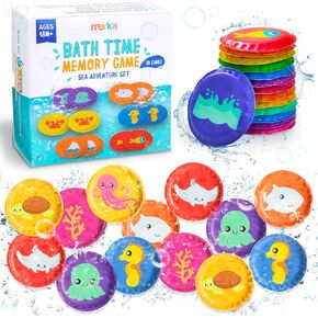merka High Contrast Baby Toys for Newborn Mold free Bath Toys Black and White Cards for Babies Set of 30 Floating Flashcards Sensory and Visual Learning