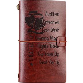 InnoBeta Theater Gifts Journal for Girls, Women, for Actress, Actor, Director, Embossed Refillable Notebook, Sketchbook, 7x5 Inches - Life