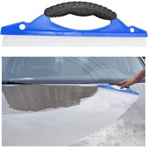 Car Window Glass Squeegee, Water Blade Silicone Squeegee with Non-Slip Handle, 12 inches Shower Squeegee Vehicle Dryer for Window, Mirror, Shower Door, Auto Windshield (Blue-TPR)