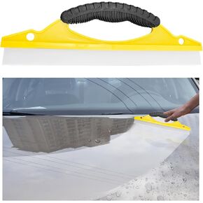 Car Window Glass Squeegee, Water Blade Silicone Squeegee with Non-Slip Handle, 12 inches Shower Squeegee Vehicle Dryer for Window, Mirror, Shower Door, Auto Windshield (Blue-TPR)
