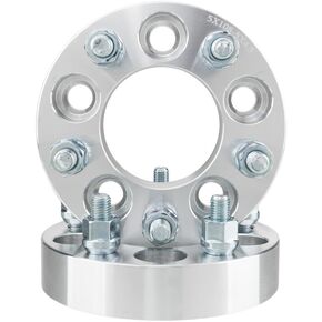 AutoForever 2PCS 1.25" Wheel Spacers 5x108 to 5x114.3 Wheel Spacer Adapters 5X4.25 to 5X4.5 5lug Compatible with Ford Taurus FocusJaguar XK XKRLincoln MKZVolvo S60(12x1.5 Studs 73.1mm Bore)