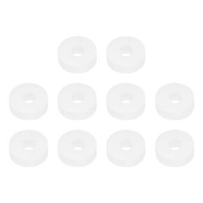 PATIKIL Silicone Rubber Flat Washer, 10 Pcs 0.47" OD x 0.16" ID x 0.16" Thickness Sealing O Ring Water Hose Gasket Assortment Kit Heat Resistant Washer for Plumbing Valve Machinery, White