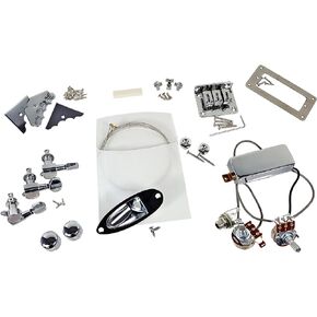 Chrome Hot Rod 3-string Electric Cigar Box Guitar Parts Pack