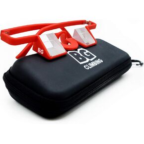 Belay Glasses Red for Rock Climbing, Comfortable and Sturdy