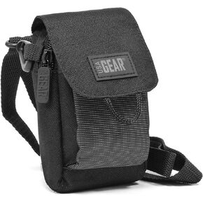 USA Gear Digital Camera Case Compatible with Olympus Tough TG-6, Canon Elph 190, G7X Mark III, Canon Powershot SX740 HS and more - Shoulder Small Camera Pouch with Water Resistant Nylon, Belt Loop