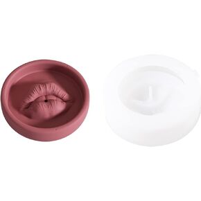 Lips Incense Stick Holder Concrete Mold Silicone Cement Handmade Decoration Tool