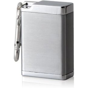 Metal Portable Ashtray with lid,Outdoor Pocket Ashtray for Cigarettes,Cute Travel Ash Trays with Keychain,Relief Silver