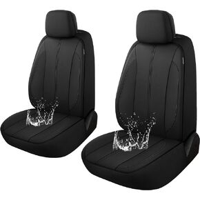 YGL Car Seat Covers for Full Seats,Waterproof Seat Covers for Cars,Durable Neoprene Car Seat Protectors,Interior Covers for Cars,Sedan Van Truck SUV(Black)