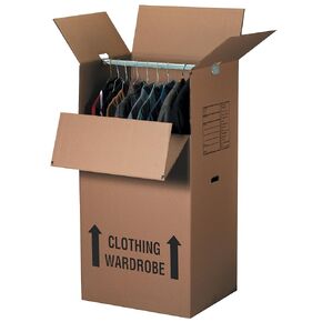 Aviditi Corrugated Cardboard Wardrobe Shipping and Mailing Boxes, 24" L x 20" W x 46" H, Brown/Kraft, Easy-to-Assemble, Great for Small Businesses (Pack of 5)