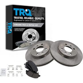 TRQ Front Premium Posi Ceramic Brake Pads & Rotor Kit for Hyundai Accent Rio