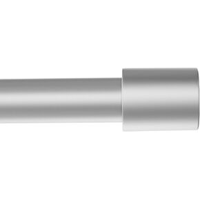 2 Pack Curtain Rods for Windows 32 to 144 Inches, 1 Inch Diameter Adjustable Silver Curtain Rod, Heavy Duty Modern curtain rod with Simple Finials, 32"-150"