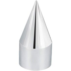 United Pacific 10761 - Wheel Lug Nut Cover Set - 1/2" X 1 7/16" Chrome Plastic Spike Nut Cover - Push-On (10 Pack)