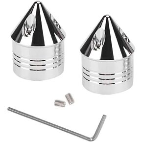 Axle Nut Cover, Motorcycle Axle Cover Chrome Thin Cut Nut Black Replacement Accessory(Electroplate)