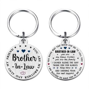 Brother In Law Father's Day Gifts- Favorite Brother-In-Law Birthday Keychain- Christmas Xmas Valentines Easter