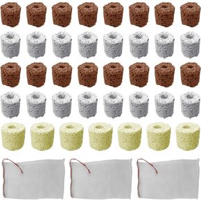 75Pcs Aquarium Plants Water Plant Fixed Ring with Storage Bag, Water Plant Fixed Tool Aquarium Plant Weights Holder Ring for Aquarium Landscape Ceramic Plant Pot Fish Tank