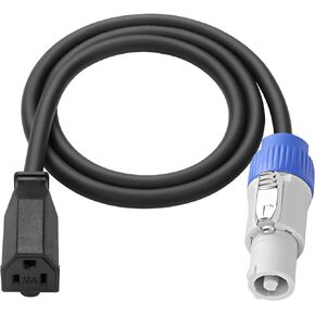 XMSJSIY 3-Prong NEMA 5-15R to PowerCon Power Cable Cord 15A 125V 3 Pin PowerCon Output Male Connector to NEMA 5-15R Female Extension Power Wire 16AWG for Outdoor Stage Light LED Screen-1M/3.2FT