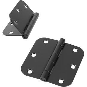 6 Pack Matte Black Door Hinges,3.5" X 3.5" 5/8-Inch Radius Door Hinges,6-Hole Door Hardware Hinge for Doors Oil Rubbed Bronze Interior and Exterior Door Hinges in Saudi Arabia