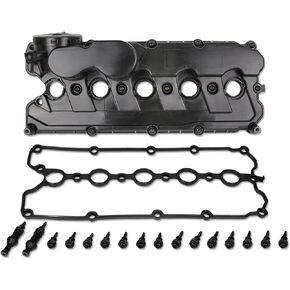 MITZONE Engine Valve Cover Compatible with 2006-2014 Volkswagen Jetta Beetle Golf Passat Rabbit SportWagen 2.5L 5 cylinder Replace 07K-103-469-L 07K-103-469-F
