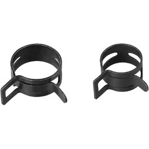 uxcell Hose Clamps, 13mm and 14mm ID Clips Clamp for Fuel Line, Silicone Hose Black 30pcs