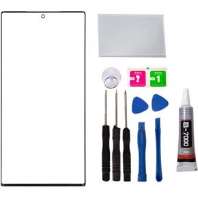 Replacement Repair Front Outer Glass Lens Cover Screen for Samsung Galaxy S23 Ultra SM-S918 with OCA Tape Tool (No LCD Touch ＆ Digitizer)